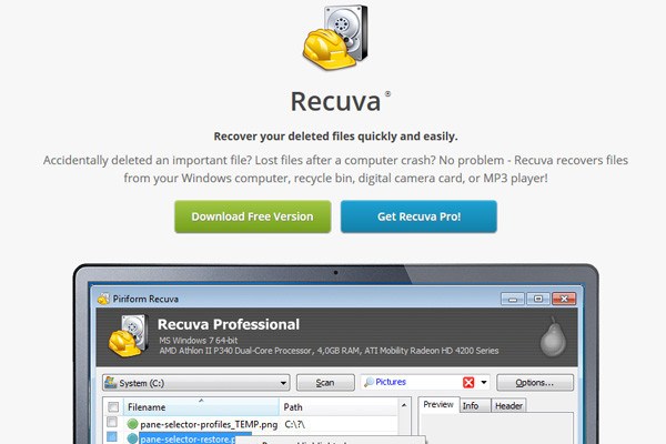 Recuva-A Data Recovery Software For Windows