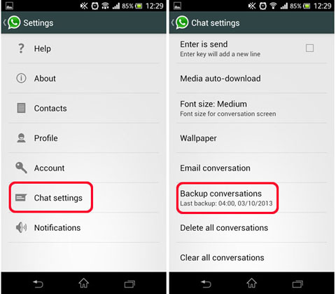 WhatsApp Chat Backup