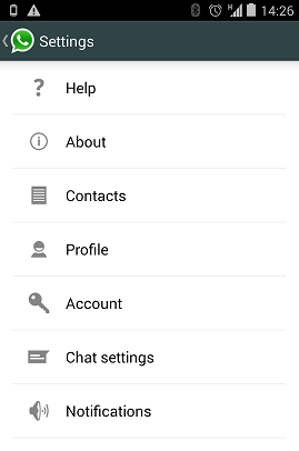 WhatsApp Settings